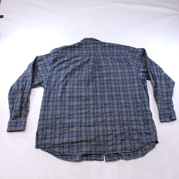 Quality Clothing Tartan Flannel Button Up Shirt Mens Size Extra Large XL Blue - Picture 10 of 10